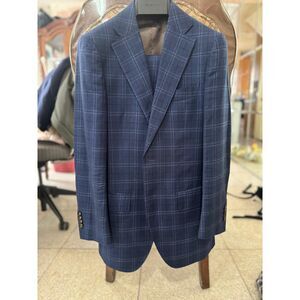 Suitsupply Blue Check Three Piece Suit